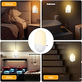 tanie włączana lampka nocna-pilot led lampka nocna salon sypialnia dekoracja lampka nocna ciepła poświata przełącznik światła ochrona oczu bez migotania uk usa ue wtyczka zasilania 1 szt.