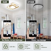 economico Lampade da soffitto con dimmer-lampade da corridoio a led nere e dorate moderne lampade da soffitto a led vicine alle luci da soffitto adatte per corridoi camere da letto bagni cucine balconi luci da soffitto