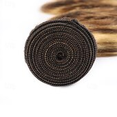 baratos 3 conjuntos de extensões de cabelo natural-3 pacotes de extensões de cabelo humano ondulado, cor piano, p4/27, 10-28 polegadas, para mulheres negras