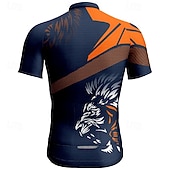 baratos Camisolas masculinas-Homens Camisa para Ciclismo Tigre Manga Curta Moto Camiseta Camisa / Roupas Para Esporte com 3 bolsos traseiros Ciclismo de Montanha Secagem Rápida Design Anatômico Capilaridade Respirável Esportes