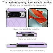 abordables Otras carcasas-teléfono Funda Para Google Píxel 9 Pro Pixel 9 Pro XL Pixel 8 Pro Pixel 8 Funda Trasera con Soporte Ranura para tarjetas Antigolpes Retro TPU Cuero de PU