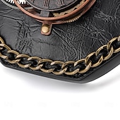 abordables Accessoires et plus-Punk &amp; Gothique Steampunk Sac Sac à Bandoulière Rivet Equipement Déguisement Femmes Halloween Carnaval Soirée Décontracté Quotidien LARP Adulte Sac