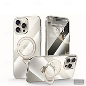cheap iPhone Cases-Phone Case For iPhone 17 Pro Max 17 Air 16 15 Pro Max Back Cover with Stand Holder Magnetic Support Wireless Charging Retro PC