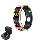 abordables Bracelets connectés-Bague connectée R12 pour hommes et femmes, écran LED, cadeau, moniteur de fréquence cardiaque et d&#039;oxygène dans le sang, modes multisports