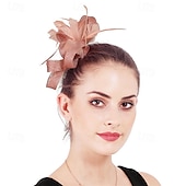 preiswerte Faszinator-Kopfstück Federn Sinamay Hochzeit Abendgesellschaft Elegant Hochzeit Mit Feder Kopfschmuck Kopfbedeckung