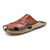 abordables Sandales décontractées-Sandales d&#039;extérieur en similicuir pour hommes avec semelle robuste et design respirant – chaussures confortables pour la randonnée et les vêtements décontractés