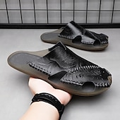 abordables Sandales décontractées-Sandales d&#039;extérieur en similicuir pour hommes avec semelle robuste et design respirant – chaussures confortables pour la randonnée et les vêtements décontractés