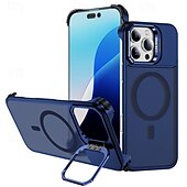 economico Cover per iPhone-telefono Custodia Per iPhone 16 Pro Max Plus iPhone 15 Pro Max Plus iPhone 14 13 12 Pro Max Plus Copertura Posteriore con Supporto Magnetico Supporta la Ricarica Wireless Retrò Metallo