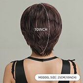 abordables Pelucas sintéticas de moda-Pelucas sintéticas Recto Heterosexual Corte asimétrico Flequillo recto Hecho a Máquina Peluca 10 pulgadas A1 Pelo sintético Mujer Fresco Clásico Cómodo Múltiples colores
