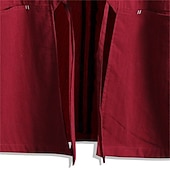 preiswerte Baumwoll-Leinenhemd-Herren Hemd leinenhemd Freizeithemd Knopfhemd Baumwollhemd Einfach Urlaub Hawaiianisch Schwarz Rote Dunkelmarine Grau Langarm Öffnung vorne Frühling &amp; Herbst Bekleidung Tasche