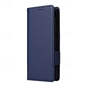 Недорогие Чехлы для Samsung-телефон Кейс для Назначение SSamsung Galaxy Z-сгиб 6 Z Fold 5 Z Fold 4 Z Fold 3 Z Fold 2 Кейс на заднюю панель со стендом с ремешком на запястье Разъем для карты Ретро ТПУ Кожа PU