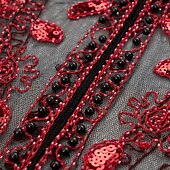 cheap Shawls &amp; Wraps-Retro Vintage Roaring 20s 1920s Scarf Wrap Shawls The Great Gatsby Flapper Girl Sequins Tassel Fringe Fancy Dress Women&#039;s Carnival Wedding Evening Party Masquerade Adults&#039; Shawl