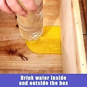 economico Supporto e Cura degli Animali-1 bottiglia di plastica per abbeveraggio delle api, mangiatoia per api, compatibile con bottiglia di acqua minerale da 30 mm, anti-annegamento, ampia area di alimentazione delle api