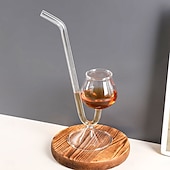 お買い得  彫刻-透明ガラスパイプカップ - クリエイティブな不規則なシャンパングラス、ハイステムカクテルカップ、家庭用のユニークなバーウェア、バーカウンター &amp;冷たい飲み物の店