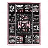 abordables Couvertures et plaids-couverture fête des mères, une lettre à maman, cadeau fête des mères, couverture douce et confortable, cadeau parfait pour maman, motif floral ou cœur, chaud et confortable