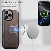 お買い得  iPhone用ケース-電話 ケース 用途 iPhone 16 Pro Max プラス iPhone 15 プロマックスプラス iPhone 14 13 12 Pro Max Plus バックカバー スタンド付き 取り外し可 磁石バックル レトロ風 TPU PUレザー