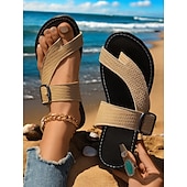 levne Sandály na dovolenou-dámské trendy zelené croc – sandály s reliéfem – dvojité – páskové, tanga – obuv ve stylu dámských plážových výletů, letních procházek a příležitostných setkání