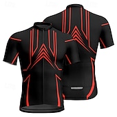 abordables Maillots pour hommes-Homme Maillot Velo Cyclisme Manche Courte Cyclisme Tee-shirt Maillot avec 3 poches arrière VTT Vélo tout terrain Respirable Séchage rapide Conception anatomique Mèche Jaune Rouge Bleu Des sports