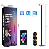 cheap LED Floor Lamp-LED Rechargeable RGB Sound Controlled Music Level Light Pickup Light Rhythm Light Music Level Indicator Light