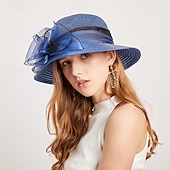 preiswerte Partyhut-Kopfstück Organza Hochzeit Abendgesellschaft Elegant Hochzeit Mit Tüll Kopfschmuck Kopfbedeckung