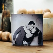 billige Gaver-personlig fotoblokk akryl tilpasset glass fotoblokk akrylblokk fotokrystall bryllupsgave bursdag farsdag bryllup