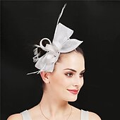 preiswerte Faszinator-Kopfstück Leinenoptik Federn Hochzeit Abendgesellschaft Elegant Hochzeit Mit Feder Kopfschmuck Kopfbedeckung
