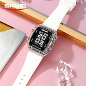 cheap Digital Watches-SKMEI 2409 Waterproof Electronic Watch Luxury Outdoor Countdown Stopwatch Digital Wristwatch For Man Women Calendar Led Light Silicone Watch