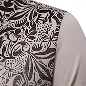 baratos Polo Elite Masculino-Homens Pólo Polo de malha Formal Trabalho Aberto para a Lateral Manga Curta Floral Botões Estampado Primavera Azul denim Branco Azul Marinha Verde cáqui Azul Claro Pólo