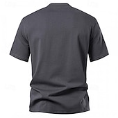economico Magliette casual da uomo-Per uomo Maglietta Camicia a Maniche Corte Manica Corta Girocollo Estate Semplice Moda Designer Essenziale Classico Vacanza Streetwear Uscire Nero Bianco Grigio chiaro Maglietta Top per Uomo