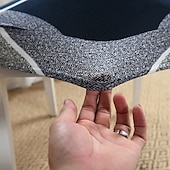 economico Fodera per sedia da pranzo-Coprisedia da pranzo super aderente elasticizzato sfoderabile lavabile corto coprisedia da pranzo coprisedile coprisedile per sala da pranzo dell&#039;hotel cerimonia banchetto festa di nozze