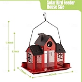 cheap Backyard Birding &amp; Wildlife-Solar Bird Feeders for Ourside,Bird House Squirrel Proof Feeder,Hanging Metal Mesh Wild Window Large Finch Cardinal Feeder Nest Houses,Bird Outdoors and Garden Decoration