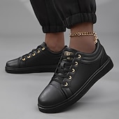 cheap Casual Sneakers-Men's Red Leather Sneakers with Sleek Design - Bold Casual Streetwear for Everyday Comfort