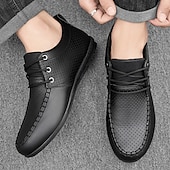 billiga Herrsneakers-Vita sportiga snörskor för män med ventilerande mesh och rödrandiga accent, perfekta för fritidskläder och sportaktiviteter