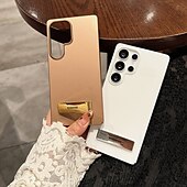 olcso Samsung-tokok-telefon Ügy Kompatibilitás Samsung Galaxy S25 S25 Plus S25 Ultra Fekete tok Állvánnyal Ütésálló Retro PC
