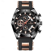 cheap Quartz Watches-POEDAGAR Fashion Men Watch Waterproof Luminous Chronograph Date Man Wristwatch Silicone Strap Luxury Sports Men&#039;s Quartz Watches