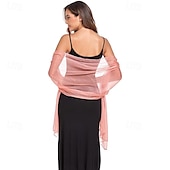 voordelige bruiloft gast wraps-Damesomslag Elegant Mouwloos Polyester Bruiloftsomslagen Met Pure Kleur Voor Feest Lente zomer