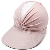 cheap Home Hats-Sun Hats for Women UV Protection Sun Visor Wide Brim Summer Hats with Ponytail