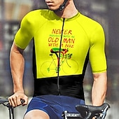 男性用 サイクリングジャージー 文字&番号 半袖 バイク Tシャツ ジャージー 3つのリアポケット付き マウンテンサイクリング 速乾性 人間工学デザイン ウィッキング 高通気性 スポーツ イエロー ブルー パープル 衣類 お買い得  メンズジャージ-男性用 サイクリングジャージー 文字&番号 半袖 バイク Tシャツ ジャージー 3つのリアポケット付き マウンテンサイクリング 速乾性 人間工学デザイン ウィッキング 高通気性 スポーツ イエロー ブルー パープル 衣類