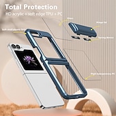 Недорогие Чехлы для Samsung-телефон Кейс для Назначение SSamsung Galaxy Z-флип 6 Z Flip 5 Кейс на заднюю панель Защита от удара Ретро ТПУ ПК