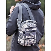 cheap Men&#039;s Bags-Men&#039;s Multifunctional Digital Camouflage Shoulder Bag with Multiple Pockets - Tactical Style for Outdoor Enthusiasts Hiking, Traveling and Daily Use White Black Green