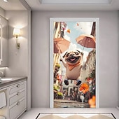 billiga Dörröverdrag-Rolig djur dansande dörrdekorationer dörröverdrag dörrgobeläng dörrgardin dekoration bakgrund inomhus/utomhus dörrbanner för främre dörr bondgård