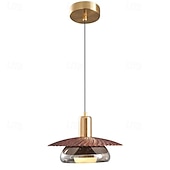tanie Światła wiszące-22 cm Pojedynczy projekt Lampy widzące Metal Szkło Malowane wykończenia Nowoczesny 110-120V 220-240V