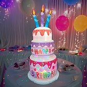 levne Zahradní osvětlení-1ks 12 W Vevnitř Cestovní světla a lucerny Ozdobné Nafukovací Bílá 100-240 V Nádvoří Zahrada 3 LED korálky