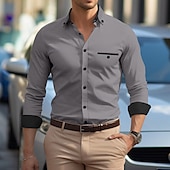 Per uomo Camicia elegante Camicia button-down Camicia non stiro Camicia con Colletto Semplice Matrimonio Lavoro Blu chiaro Bianco Rosa Blu marino Manica Lunga Colletto Tutte le stagioni Abbigliamento economico camicie da uomo no stiro-Per uomo Camicia elegante Camicia button-down Camicia non stiro Camicia con Colletto Semplice Matrimonio Lavoro Blu chiaro Bianco Rosa Blu marino Manica Lunga Colletto Tutte le stagioni Abbigliamento