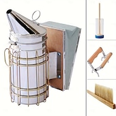 cheap Animal Support &amp; Care-9pcs Beekeeping Tool Kit for Beginners - Durable Stainless Steel, Wood &amp; Plastic Tools with Variety of Beehive Accessories - Ideal Gift Set for Aspiring Beekeepers, Beekeeping Supplies