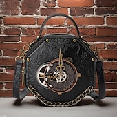 abordables Accessoires et plus-Punk &amp; Gothique Steampunk Sac Sac à Bandoulière Rivet Equipement Déguisement Femmes Halloween Carnaval Soirée Décontracté Quotidien LARP Adulte Sac