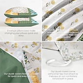 economico 100% cotone-Set di copripiumino floreale 100% cotone biancheria da letto morbida e traspirante con fiori patchwork copripiumino leggero e resistente comodo per tutte le stagioni facile da mantenere