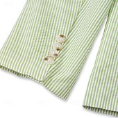abordables Costumes décontractés-Costumes de mariage pour hommes en seersucker d&#039;été vert pomme champagne coloré uni coupe standard 2 pièces simple boutonnage deux boutons