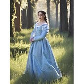 levne Šaty-Retro Středověké Renesanční Šaty Plesové šaty Princeznovské Elfí Dámské Keltské Fantazie Královský předvečer Všech svatých Karneval Výkon Párty LARP Dospělé Šaty