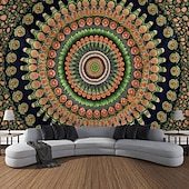 halpa Mandala Matto-Mandala boheemi riippuva seinävaate taideteos suuri seinävaate muraalikoristelu valokuvatausta peiteverho koti makuuhuone olohuoneen koristeena
